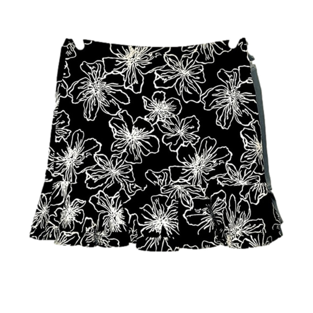 WHITE House Black Market Skirt, Size 4, Black & White.
